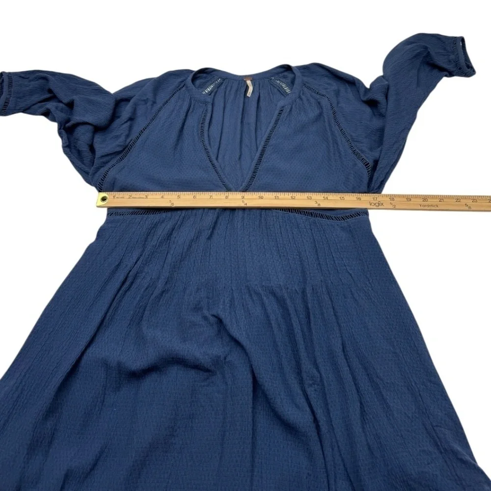 Free People Go Lightly Swing Blue Dress